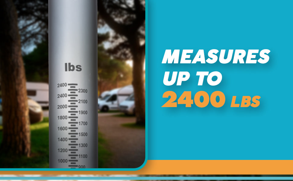 tongue weight scale measures up to 2400lbs