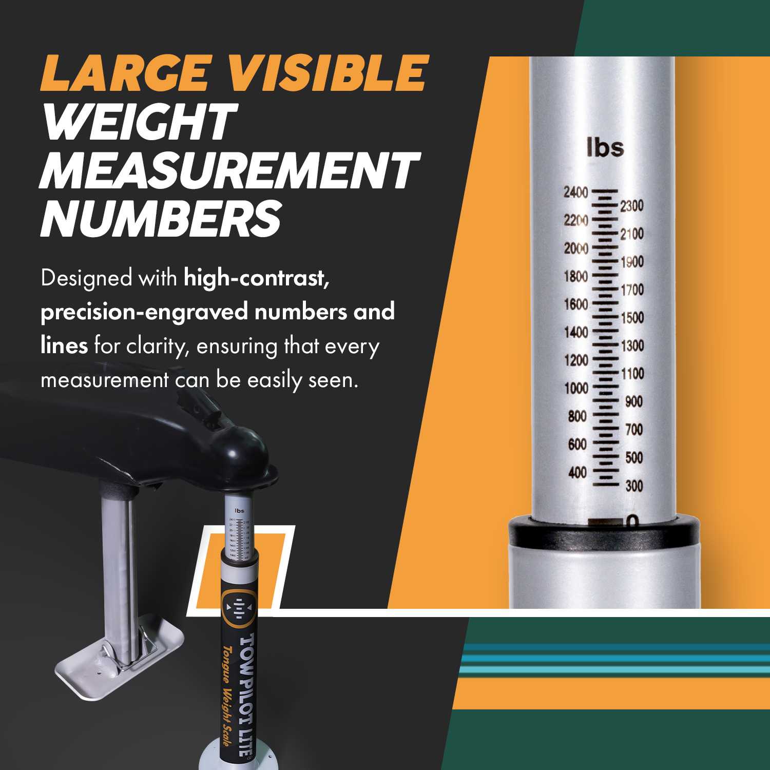 towpilot lite tongue weight scale large visible weight measurement numbers